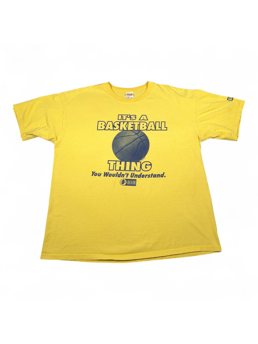 Vintage Indiana Basketball Shirt Adult EXTRA LARGE Yellow Hall Fame Sports Y2K